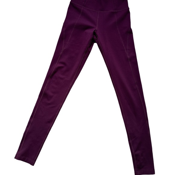 Girlfriend Collective, Purple Plum Colored Leggings,Size XXS - Picture 2 of 8